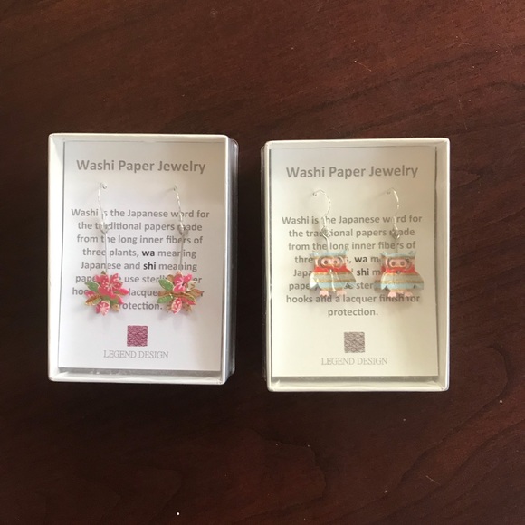 Jewelry - Japanese washi paper earrings Jewelry - Japanese washi paper earrings